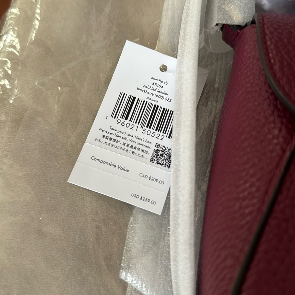 NWT! Kate Spade Monica Small Flap Crossbody Blackberry